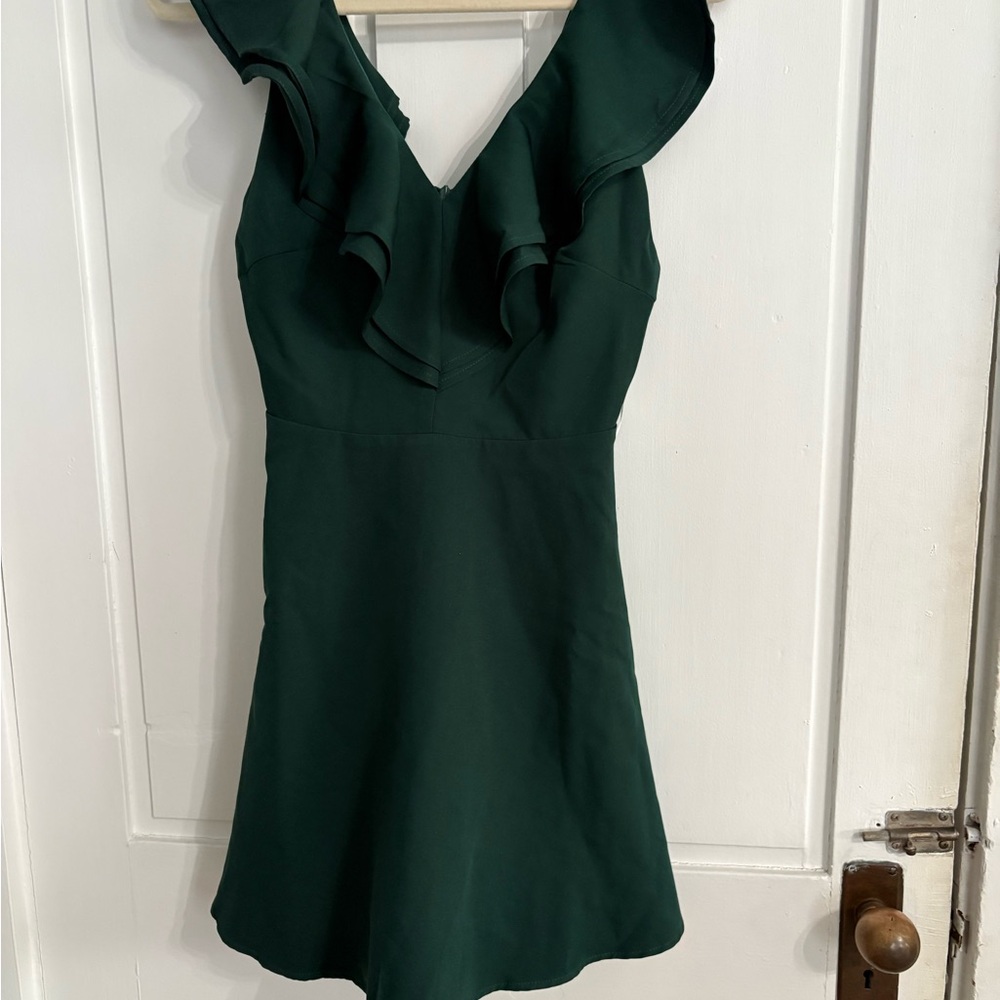 Lulus Green Ruffle Dress